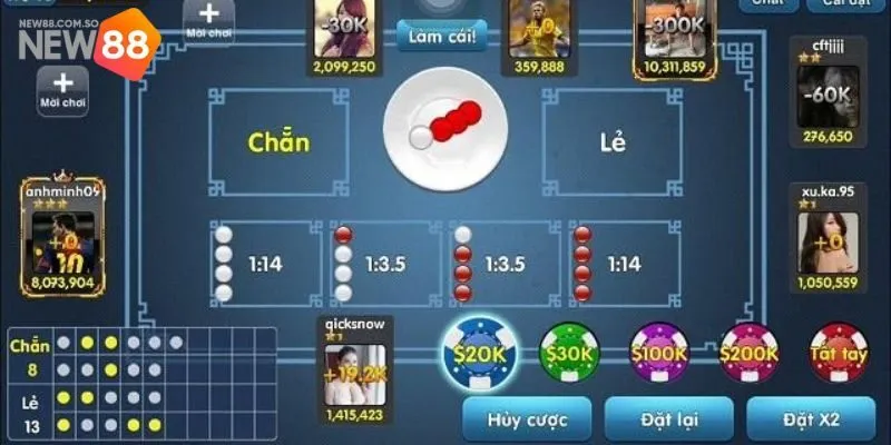 Khám phá xóc dĩa mini – phiên bản độc đáo tại New88